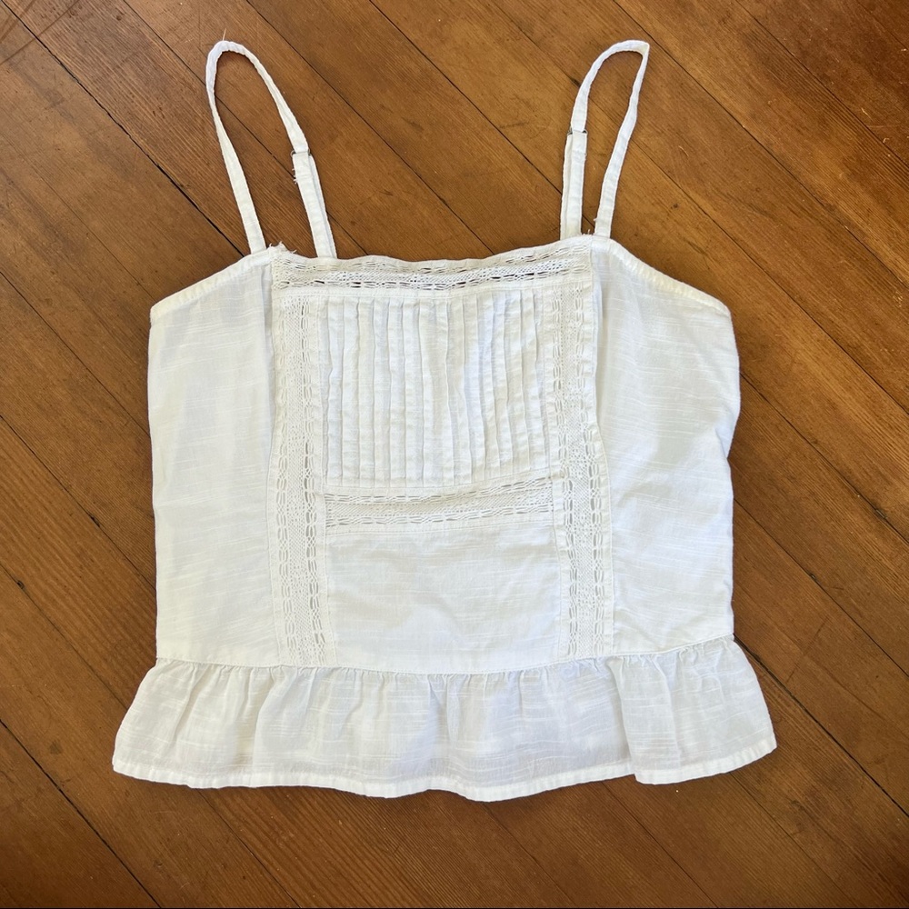 Abercrombie White Cottagecore Top